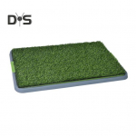 Kunstmuru, koertele m&otilde;eldud pissipadjad kandikuga, pritsmevastane koerapott, kunstmuru, muru, lemmikloomade tualettruum kutsikatele sise- ja v&auml;listingimustes potitreeninguks hall