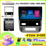 2DIN Android Auto Raadio Peugeot 406 1999-2005 jaoks Multimeediapleier Stereo Navigatsioon GPS Carplay Automaatne Heli WIFI Peaseade 4 core 2GB+32GB CP