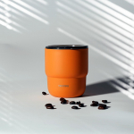 SUS304 stainless steel coffee cup, double-layer vacuum insulated thermos cup, beverage cup, suitable for men and women, 12 color 255ml oranž