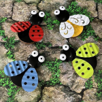 4 v&auml;rvi Valikuline 1 tk loominguline k&auml;sit&ouml;&ouml; Raud mardikas k&auml;sitsi maalitud kodu &otilde;ue r&otilde;du r&otilde;du villa rohumaa seinakaunistus aed