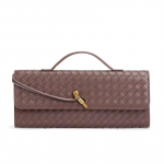 Isikup&auml;rastatud ja k&otilde;rgekvaliteediline kootud &otilde;htus&ouml;&ouml;gikott, elegantne k&auml;eshoitav &otilde;lakott naistele, vintage horisontaalne baguette-kott, vabaaja crossbody-kott