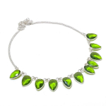 Peridot Handmade 925 Sterling Silver Jewelry Necklace 18 i2i95
