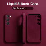 S25 S24Plus &Uuml;mbris Vedel Silikoonist Telefoni&uuml;mbris Samsung Galaxy S23 S 23 S22 Ultra S24 FE S25 + Plus Pehme Kate Samsung S22 Ultra veinipunane v&auml;rv
