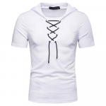 Meeste v&otilde;rgust kapuutsiga T-s&auml;rk Meeste kapuutsiga T-s&auml;rk Slim Cotton Blend &uuml;hev&auml;rvilised T-s&auml;rgid Casual Trend Noorte l&uuml;hikeste varrukatega T-s&auml;rk 2XL
