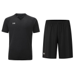 Under Armour Logo Muster Igap&auml;evane Jooksulahtne L&uuml;hikeste Varrukate S&auml;rk Vabaaja Spordikomplekt Unisex spordikomplekt Must 21500524-001+24500204-001 M
