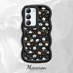 V&auml;rvitud muster Big Wave Edge pehme silikoon materjal Macaron telefoni &uuml;mbris p&otilde;rutuskindel kaitsev kummist korpus OnePlus Vivo Motorola Moto jaoks Vivo Y02 roosa