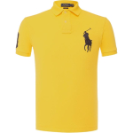 Polo Ralph Lauren Big Pony Tikitud Slim Fit Sirge L&otilde;ikega L&uuml;hikeste Varrukatega Polo S&auml;rk Meeste pealisr&otilde;ivad Kollane 710781433-009 S yellow