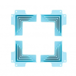 Nurgajagaja kokkupanekuklambrid Lihtne kasutada Mitmeotstarbeline Scrapbooking K&auml;sit&ouml;&ouml; Kaardi Nurgajuhikud Kinnitusklambrid 4pcs sinine