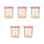 5 tk 50/150/250/380 ml l&auml;bipaistvast klaasist kaanega hapukurgipudel Multifunktsionaalne maasikamoosi v&uuml;rtside s&auml;ilituspurk Korduvkasutatav t&uuml;hi toidun&otilde;u 380ML