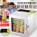 220V 600W 8 kandikuga puuviljade kuivati deh&uuml;draator puuviljade, liha, toidu jaoks kodumasinad kuivatusmasin veiseliha jerky valmistamise t&ouml;&ouml;riistad