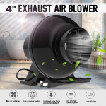 33W 240V 2200 r/min Exhaust Fan Inline Duct Extractor Air Booster Fan 4Inches Ventilation Exhaust Air Blower Wall Ventilator Fan Home Kitchen