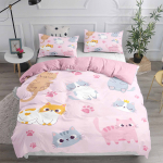 Multikas Kassi Voodipesu Komplekt T&auml;iskasvanutele Talvine Tekikoti Komplektid Lastele, Twin Full Queen King Magamistoa Komplekt Kodutekstiil Housse De Couette EU single(135x200cm)