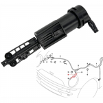 Esipoolne vasakpoolne esitulede pesuripump 61677147047 Mini Cooper R53 jaoks