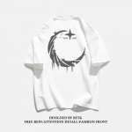 Suvemood Heavyweight Retro Meeste Inglise Kirjad 100% Puuvillane Prinditud &Uuml;markaelus Kvaliteetne Casual Fitness Street T-s&auml;rk M