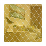 3D Peegelkleepsud Akr&uuml;&uuml;lkolmnurgad Isekleepuvad Teemandid DIY Seinapeegelkleepsud Elutuppa Kodu Dekoratsiooniks 10/17/32/58 tk 50x50cm 17pcs kuld