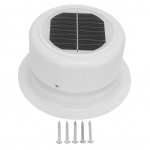 RV p&auml;ikesepaneeliga ventilatsiooniventilaator Disain Lihtne paigaldus ABS materjal P&auml;ikeseenergia ventilatsiooniventilaator paadile haagissuvilale matkaautole valge
