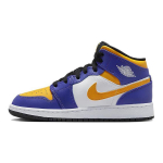 Air Jordan 1 Mid GS Lakers Laste tossud Lilla Tume-Concord Valge DQ8423-517 36.5