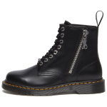 dr. Martens 1460 Zip Must Poleeritud Sile Nahk &Uuml;mar Nina Paelkinnitusega Keskmise S&auml;&auml;rega Saapad Unisex saapad 32003001 38 black