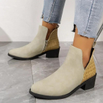 Naiste papud Uued s&uuml;gisesed seemisnahast Chelsea saapad Naiste moes platvormsaapad K&uuml;lgmised t&otilde;mblukuga Kontsaga poolsaapad Botas De Mujer 43 valge