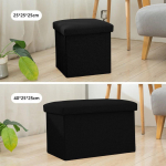 1 tk kokkupandav riidest hoiutabur Multifunktsionaalne kodu elu hoiukarp Kinga taburet m&auml;nguasjade hoiustamiskarp Kodukorraldus 25x25x25cm must