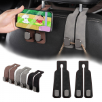 Auto peatugihook, Kukkumise &auml;rahoidmine, Autoistme kahekordne konks, Hoolikalt valitud nahkmetall, Auto must