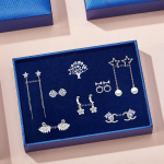 925 Sterling H&otilde;bedast K&otilde;rvar&otilde;ngaste Komplekt - Elegantne, Mitmek&uuml;lgne Kingitus T&uuml;drukutele, T&auml;iuslik J&otilde;uluks v&otilde;i S&uuml;nnip&auml;evaks 925 Silver