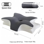 Piiri&uuml;lene liblikakujuline m&auml;luvahust padi kaelatoeks - K&otilde;rge/Madal k&uuml;lili magaja disain Pillow Core + Outer Pillowcase
