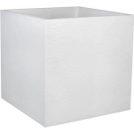 Pot de fleurs Carr&eacute; 50 cm - EDA - Graphit - 57 L - 49,5 x 49,5 x H. 49,5 cm - Blanc c&eacute;rus&eacute; valge