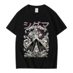 Anime Bungou Stray Dogs T-s&auml;rk Sigma Manga Graafiline T-s&auml;rk meeste naiste Harajuku vabaaja puuvillased suurte l&uuml;hikeste varrukatega T-s&auml;rgid XXXXXL must