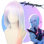Segav&auml;rvi k&otilde;rgekvaliteediline s&uuml;nteetiline l&uuml;hike sirge parukas Cyberpunk Lucy Cosplay parukas Anime Reality parukas