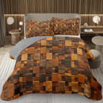 Puidust lautukse ukse voodikate Kuninganna/Kaksik Puidus&uuml;&uuml;ga tepitud kattepleed Retro rustikaalne talumaja voodipesu komplekt Kahepoolne hall tekkekomplekt EU Double 200x200cm