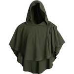 Keskaegne Viikingi Kapuutsiga Keep PU Nahast Keeb Mehed Naised Gootiline Varrukateta Sall-Keep Aristokraat Halloween Cosplay Kapuutsiga Kiiver 3XL 65-70kg black