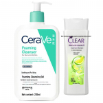 CeraVe vahutav puhastusgeel & Clear k&otilde;&otilde;mavastane &scaron;ampoon komplekt