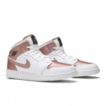 Air Jordan 1 Mid GS Valge Roosa Kuld 555112-190 EU 37.5 punane