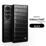 Chali Ehtsa Nahast Magnetiline Klapp&uuml;mbris Samsung Galaxy Z Fold7 jaoks