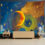 Saladuslik elupuu vaip Ps&uuml;hhedeelne soovipuu seinaripp Hipi Mandala kodu P&otilde;hjamaade sisekujundus 95x70cm