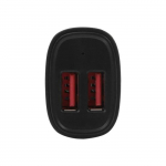 Chargeur de voiture USB - StarTech.Com - 2 ports - 24 W - Noir - Smart IC must
