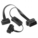 CERRXIAN OBD-II OBD2 16Pin Mees-Naine Splitter L&uuml;litiga Lame Pikenduskaabel Adapter 0.5M 50cm must