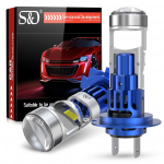2 tk H7 LED projektori l&auml;&auml;tsega esitule pirnid 100W 30000LM Mini 1:1 LED Canbus Juhtmevaba Auto H7 Tuli Plug&Play Turbo Lamp 6500K Valge LHD H7