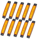 10 tk 6 rida veoauto haagise &uuml;hek&uuml;lgsed LED-tuled pr&uuml;giauto kohandatud markerlamp Deco Tiiger (Kollane) kollane