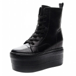 Mood S&uuml;gis Ehtne Nahk 10CM &Uuml;lipaks Tald Platvorm Kiil Peidetud Kontsaga Saapad Kingad T&otilde;mblukk Talvesaapad Pahkluuni Soojad Saapad 33