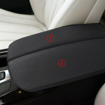 Keskkonsooli k&auml;etoe karbi mikrokiust nahast kaitsekatte kate BMW X5 E70 2007 2008 2009 - 2013 / F15 2014 - 2017 jaoks black 07-13