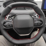 Peugeot E-208 508 208 3008 4008 5008 2016- Roolikate Auto Tarvikud Punutud Roolikate Black Thread