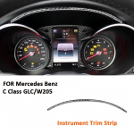 Carbon Fiber Car trument Screen Panel Trim Frame Interior Decoration Sticker For Mercedes Benz 2016- C Class GLC W205 Frame