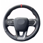 For Lexus NX 250 NX260 NX350 NX350h NX450h+ -2024 hand-stitched Red Black Leather non-slip Car Steering Wheel Cover style 2