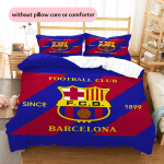 FC Barcelona Mustriga Voodipesu Kodu Dekoreerimine S&uuml;nnip&auml;evakingitus (1 * tekikott + 2 * padjap&uuml;&uuml;ri, ilma s&uuml;damikuta) 135x200cm red