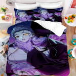 K-Pop Voodipesu Komplekt Demon Hunters Teemaline V&auml;rviline Tr&uuml;kis Pol&uuml;ester &Uuml;li&otilde;pilaste &Uuml;hiselamu Voodilina Tekikott Laste Kingitus Kodu Tekstiil EU Single(135*200cm)3pcs white