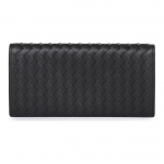 Bottega Veneta punutud pikk kokkupandav rahakott 10 kaardipesa, unisex, must 156819-V4651-1000 Box(Basic Set+Box)