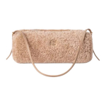 Miu Miu Metallist T&auml;htedega T&otilde;mblukuga Lambanahast ja Villast &Otilde;lakott Naiste &otilde;lakott Beež 5NE851_AF7T_F0036 Basic Set (Bag+Dust Bag)
