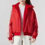 Adidas Naiste CNY kootud kapuutsiga jakk JM8833 XL red